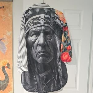 Multicolor Graphic Button Down Shirt